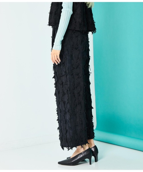 Settimissimo（セッティミッシモ）の「フリンジ ジャガードワイドパンツ（その他パンツ・レディース・ブラック/アイボリー・FREE）」の19枚目の写真