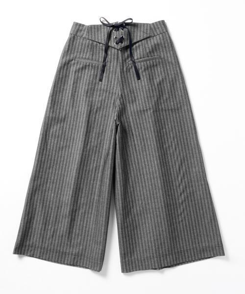 Ray BEAMS(レイビームス)の「Ray BEAMS / ヘリンボーン ガウチョパンツ(その他パンツ・レディース・ブラック/ネイビー・1/0)」の6枚目の写真