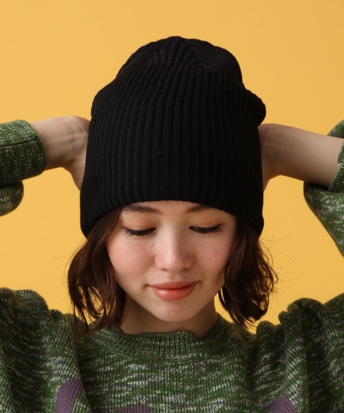 PBLIM（ページボーイリム）の「PBLIM/2wayビーニー（ニットキャップ/ビーニー・レディース・グレー/ブラック・FREE）」の3枚目の写真