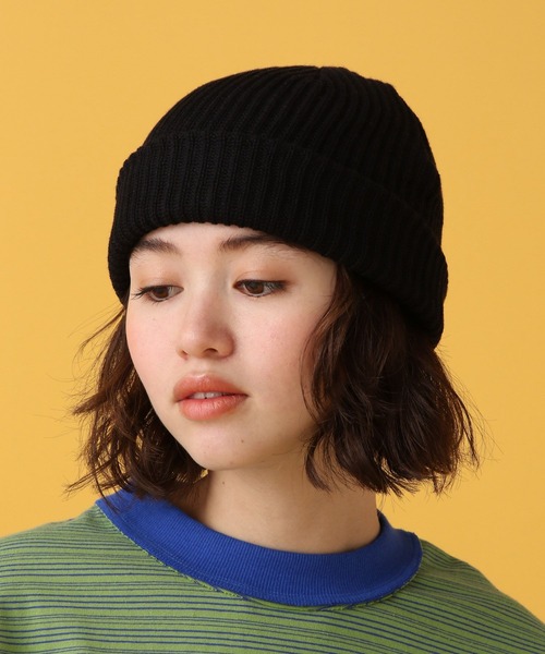 PBLIM（ページボーイリム）の「PBLIM/2wayビーニー（ニットキャップ/ビーニー・レディース・グレー/ブラック・FREE）」の4枚目の写真