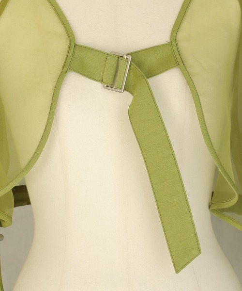 &g'aime(アンジェム)の「【&g'aime】シアーボレロジャケット(ノーカラージャケット・レディース・ライトグレー/ライトグリーン/ブラック・FREE)」の17枚目の写真