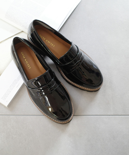 AmiAmi(アミアミ)の「軽量!厚底トラックソールコインローファー(ローファー・レディース・ブラック系その他/ブラック/ブラック系その他2/ブラック系その他3・L/LL/M/S/SS)」の9枚目の写真