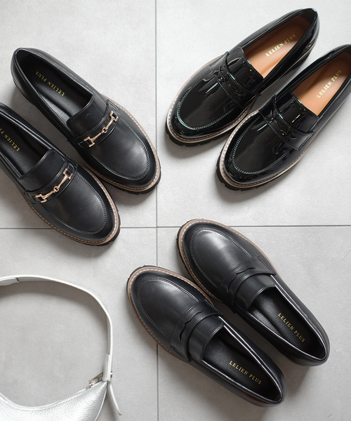 ADELO レザー トラックソール コインローファー 王道と流行の融合。アデロの万能ローファー | 6cmアップのメンズ