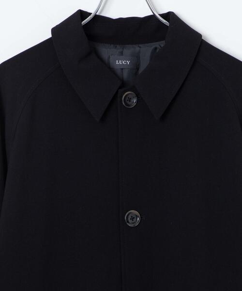 LUCY（ルーシー）の「LUCY/TRルーズステンカラーコート（トレンチコート・メンズ・ブラック・MEDIUM/LARGE）」の3枚目の写真