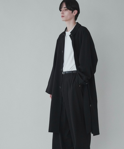 LUCY（ルーシー）の「LUCY/TRルーズステンカラーコート（トレンチコート・メンズ・ブラック・MEDIUM/LARGE）」の11枚目の写真
