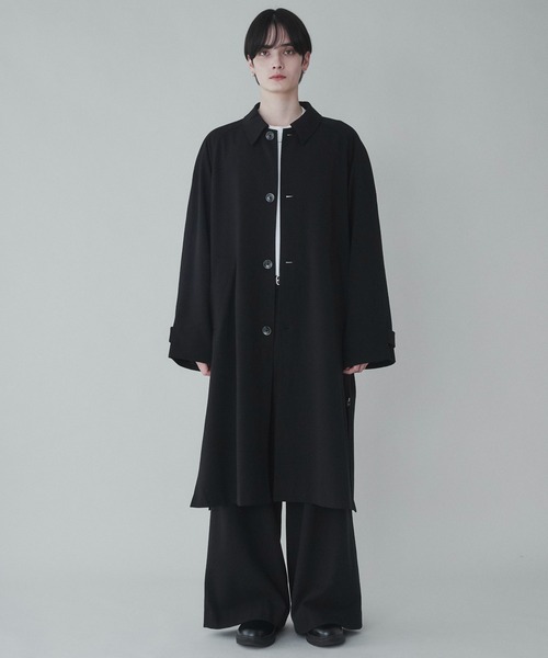 LUCY（ルーシー）の「LUCY/TRルーズステンカラーコート（トレンチコート・メンズ・ブラック・MEDIUM/LARGE）」の7枚目の写真