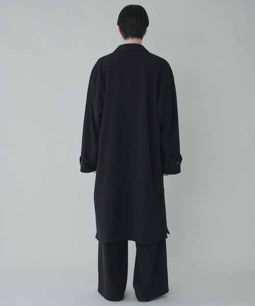 LUCY（ルーシー）の「LUCY/TRルーズステンカラーコート（トレンチコート・メンズ・ブラック・MEDIUM/LARGE）」の15枚目の写真