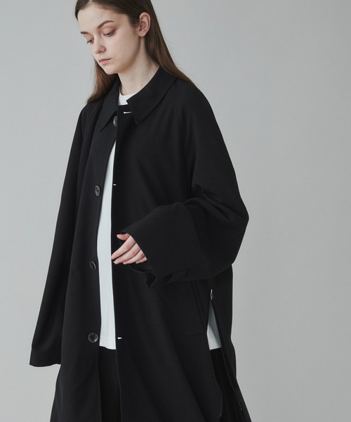LUCY（ルーシー）の「LUCY/TRルーズステンカラーコート（トレンチコート・メンズ・ブラック・MEDIUM/LARGE）」の21枚目の写真
