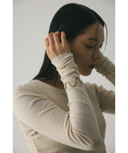 STYLEMIXER（スタイルミキサー）の「ウェーブバングル（バングル/リストバンド・レディース・シルバー/ゴールド・FREE）」の8枚目の写真