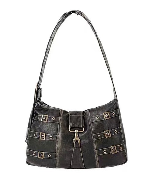 Theater code（シアターコード）の「wide strap retro shoulder bag / ワイドストラップ レトロ ショルダーバッグ 2026年春夏（ショルダーバッグ・メンズ・ブラック・FREE）」の8枚目の写真