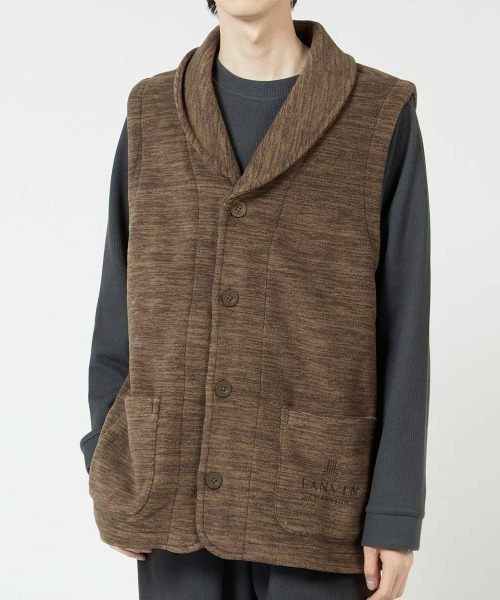 【セール】LANVIN COLLECTION メンズ カチオン染 フリースベスト 54438034(ルームウェア/パジャマ)|LANVIN collection(ランバン コレクション) 【セール】LANVIN COLLECTION メンズ カチオン染 フリースベスト 54438034(ルームウェア/パジャマ)|LANVIN collection(ランバン コレクション)