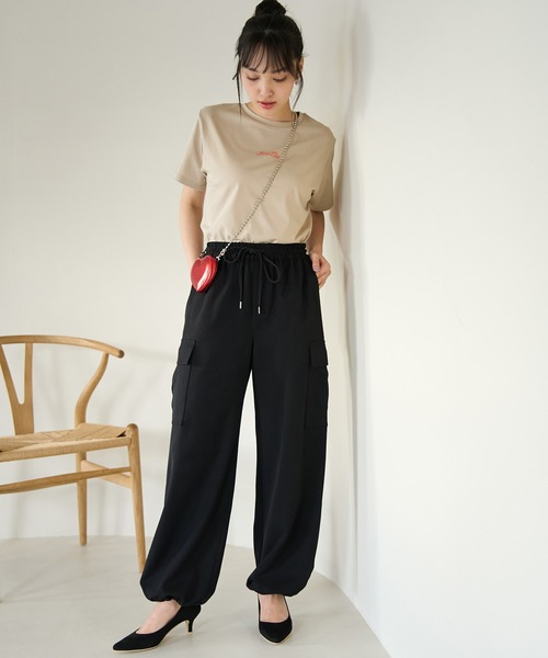 ROPE' PICNIC（ロペピクニック）の「RENU/マカロンカラーアソートロゴTシャツ（Tシャツ/カットソー・レディース・ベージュ系その他4/ピンク/オフホワイト/ベージュ/ブルー系その他4・38）」の12枚目の写真