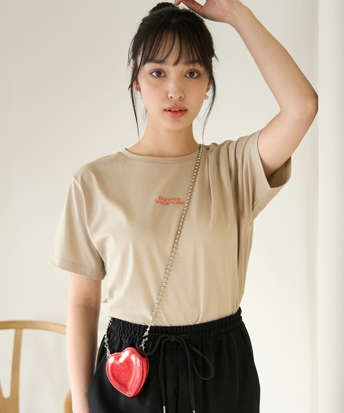 ROPE' PICNIC（ロペピクニック）の「RENU/マカロンカラーアソートロゴTシャツ（Tシャツ/カットソー・レディース・ベージュ系その他4/ピンク/オフホワイト/ベージュ/ブルー系その他4・38）」の13枚目の写真