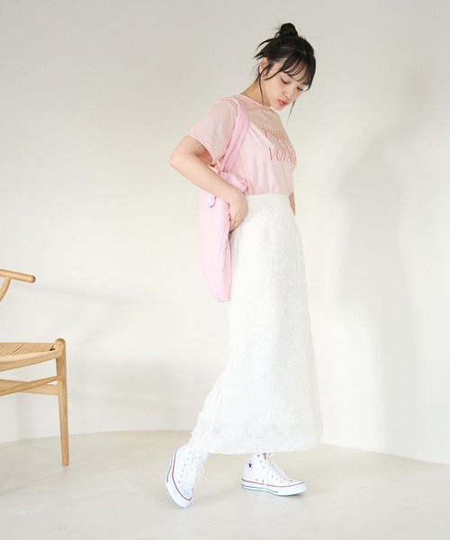 ROPE' PICNIC（ロペピクニック）の「RENU/マカロンカラーアソートロゴTシャツ（Tシャツ/カットソー・レディース・ベージュ系その他4/ピンク/オフホワイト/ベージュ/ブルー系その他4・38）」の7枚目の写真