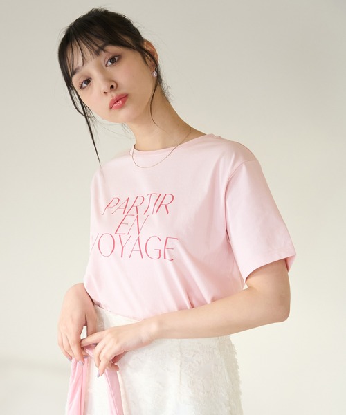 ROPE' PICNIC（ロペピクニック）の「RENU/マカロンカラーアソートロゴTシャツ（Tシャツ/カットソー・レディース・ベージュ系その他4/ピンク/オフホワイト/ベージュ/ブルー系その他4・38）」の9枚目の写真