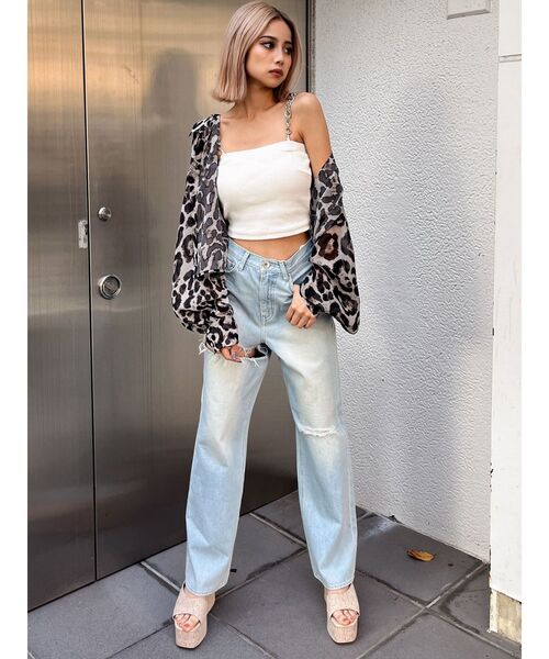 GYDA（ジェイダ）の「SHEERショートシャツ（シャツ/ブラウス・レディース・オフホワイト/その他1/イエロー・FREE）」の17枚目の写真