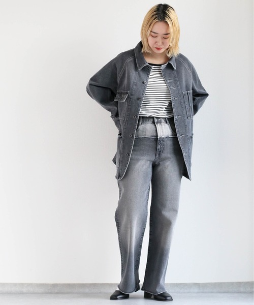 cepo(セポ)の「シンプルボーダーロンTee(Tシャツ/カットソー・レディース・ブラック/ブルー/オレンジ・M)」の8枚目の写真