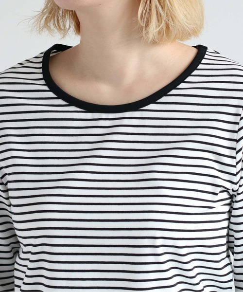 cepo(セポ)の「シンプルボーダーロンTee(Tシャツ/カットソー・レディース・ブラック/ブルー/オレンジ・M)」の11枚目の写真