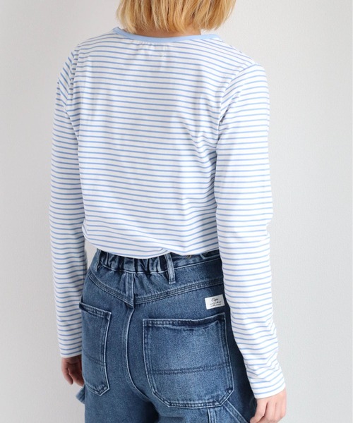 cepo(セポ)の「シンプルボーダーロンTee(Tシャツ/カットソー・レディース・ブラック/ブルー/オレンジ・M)」の17枚目の写真