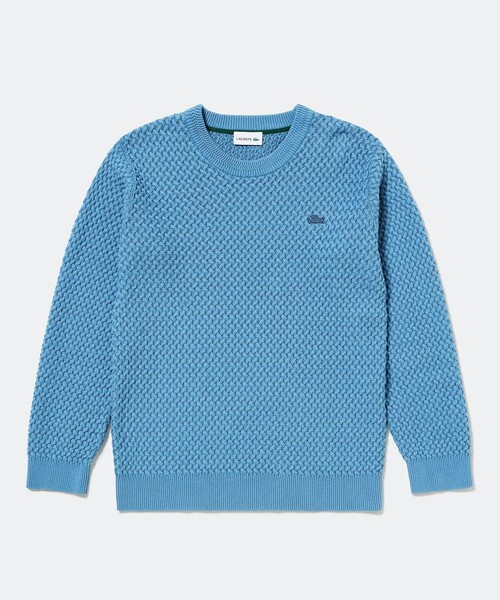 LACOSTE(ラコステ)の「ローゲージ バスケット編み ニットクルーネックセーター(ニット/セーター・メンズ・グリーン/ホワイト/ネイビー/ブラック/グレイッシュブルー・3/2/5/4)」の5枚目の写真