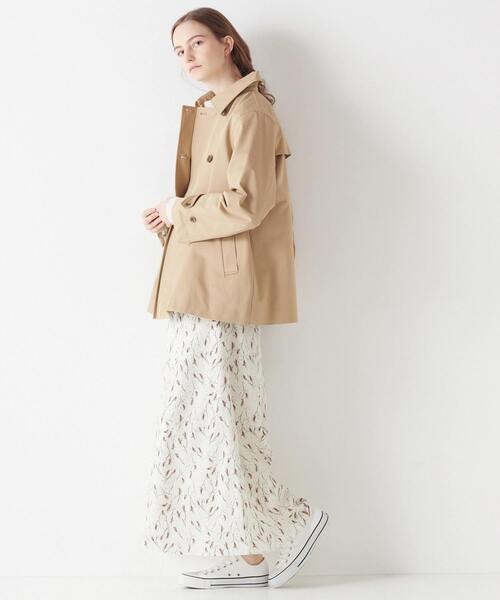 MELROSE claire（メルローズ クレール）の「丈感がポイント☆ショートトレンチコート（トレンチコート・レディース・ベージュ/ネイビー/イエロー/ミント・FREE）」の9枚目の写真