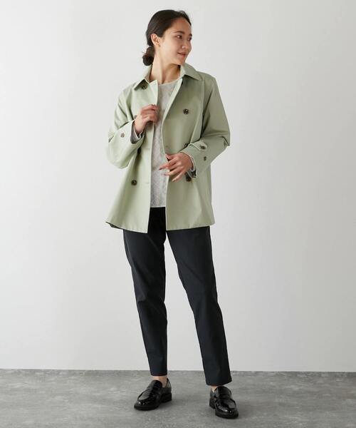 MELROSE claire（メルローズ クレール）の「丈感がポイント☆ショートトレンチコート（トレンチコート・レディース・ベージュ/ネイビー/イエロー/ミント・FREE）」の12枚目の写真