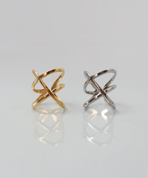 ieLS（イエルズ）の「金属アレルギー対応「ieLS」ステンレス　スリーラインフリーリング（リング・レディース・シルバー/ゴールド・ONE SIZE）」の6枚目の写真