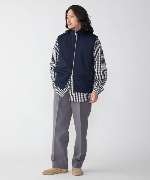 SHIPS（シップス）の「SHIPS: クォーターゲージ ハイジップ ベスト（ベスト・メンズ・チャコールグレー/イエロー系その他2/ネイビー・MEDIUM/LARGE）」の7枚目の写真