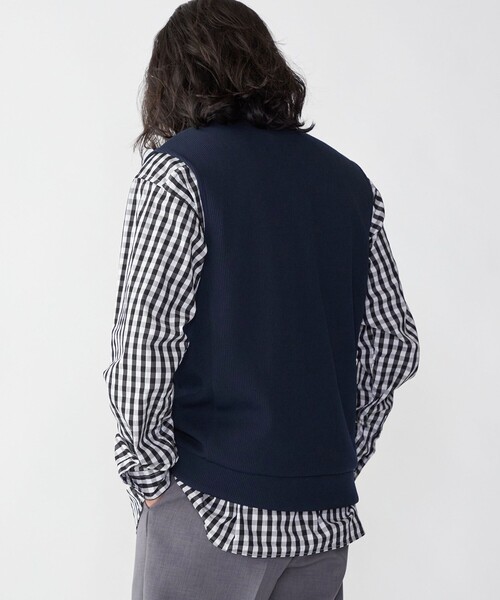 SHIPS（シップス）の「SHIPS: クォーターゲージ ハイジップ ベスト（ベスト・メンズ・チャコールグレー/イエロー系その他2/ネイビー・MEDIUM/LARGE）」の14枚目の写真