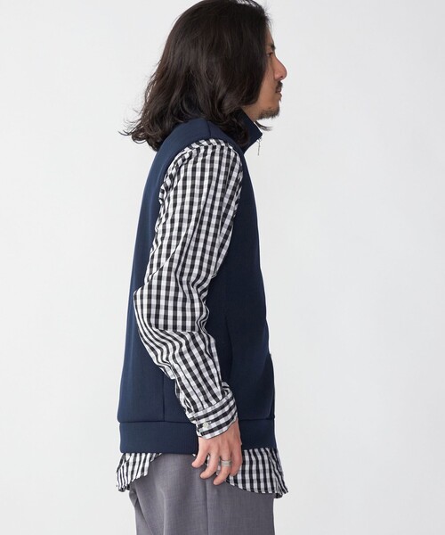 SHIPS（シップス）の「SHIPS: クォーターゲージ ハイジップ ベスト（ベスト・メンズ・チャコールグレー/イエロー系その他2/ネイビー・MEDIUM/LARGE）」の16枚目の写真