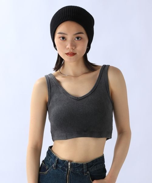 JEANASIS(ジーナシス)の「サスティナブル2WAYリブクロップドタンク/113329(タンクトップ・レディース・ブルー系その他/ブラック系その他/ホワイト/ブラック・FREE)」の17枚目の写真