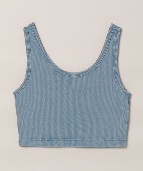 JEANASIS(ジーナシス)の「サスティナブル2WAYリブクロップドタンク/113329(タンクトップ・レディース・ブルー系その他/ブラック系その他/ホワイト/ブラック・FREE)」の5枚目の写真