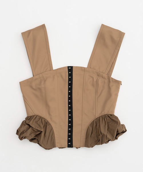 PRANK PROJECT（プランクプロジェクト）の「メモリーサテンコルセット / Memory Satin Corset（ベスト・レディース・ベージュ/ホワイト/ブラック・FREE）」の14枚目の写真