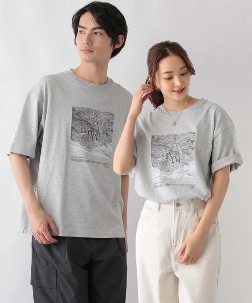 GLOBAL WORK(グローバルワーク)の「ヘビロッTEE COOLプリント/半袖/986792(Tシャツ/カットソー・メンズ・チャコールグレー/ブラック/サックスブルー/ホワイト系その他/ダークネイビー/ホワイト系その他2/ホワイト系その他3/グレー系その他3/グレー系その他4・SMALL/MEDIUM/LARGE/X-LARGE)」の6枚目の写真