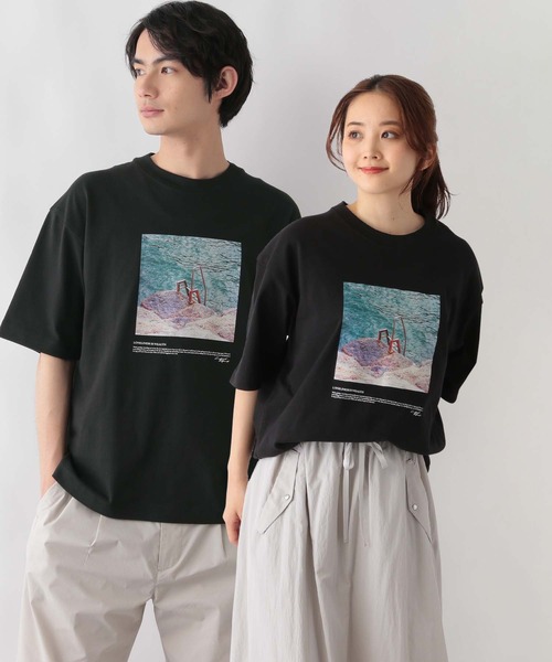 GLOBAL WORK(グローバルワーク)の「ヘビロッTEE COOLプリント/半袖/986792(Tシャツ/カットソー・メンズ・チャコールグレー/ブラック/サックスブルー/ホワイト系その他/ダークネイビー/ホワイト系その他2/ホワイト系その他3/グレー系その他3/グレー系その他4・SMALL/MEDIUM/LARGE/X-LARGE)」の5枚目の写真