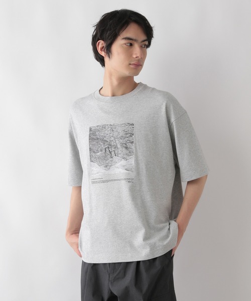 GLOBAL WORK(グローバルワーク)の「ヘビロッTEE COOLプリント/半袖/986792(Tシャツ/カットソー・メンズ・チャコールグレー/ブラック/サックスブルー/ホワイト系その他/ダークネイビー/ホワイト系その他2/ホワイト系その他3/グレー系その他3/グレー系その他4・SMALL/MEDIUM/LARGE/X-LARGE)」の21枚目の写真