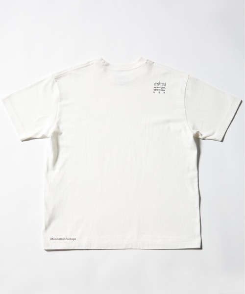 Manhattan Portage（マンハッタンポーテージ）の「《再入荷》S/S Print T-Shirt（Tシャツ/カットソー・メンズ・ホワイト×ブルー/ブラック/ホワイト×ブラック/ライトグレー/ネイビー/ピンク・LARGE/MEDIUM/SMALL/X-LARGE）」の19枚目の写真
