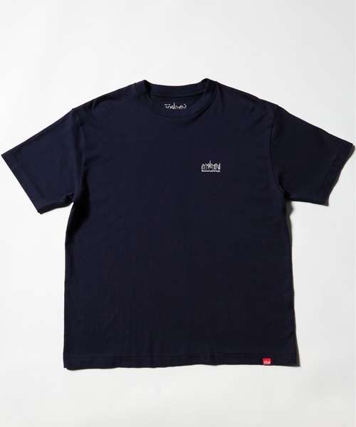 Manhattan Portage（マンハッタンポーテージ）の「《再入荷》S/S Print T-Shirt（Tシャツ/カットソー・メンズ・ホワイト×ブルー/ブラック/ホワイト×ブラック/ライトグレー/ネイビー/ピンク・LARGE/MEDIUM/SMALL/X-LARGE）」の14枚目の写真