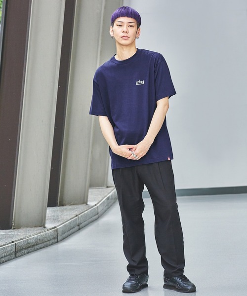 Manhattan Portage（マンハッタンポーテージ）の「《再入荷》S/S Print T-Shirt（Tシャツ/カットソー・メンズ・ホワイト×ブルー/ブラック/ホワイト×ブラック/ライトグレー/ネイビー/ピンク・LARGE/MEDIUM/SMALL/X-LARGE）」の21枚目の写真