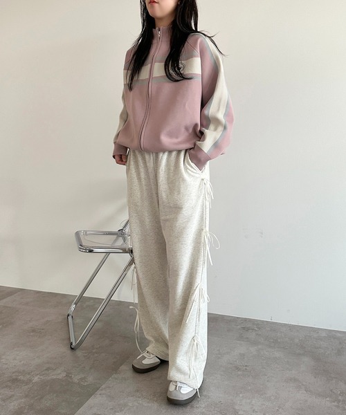 apres jour mignon(アプレジュールミニョン)の「リボンスウェットパンツ【ZOZOTOWN限定アイテム】(スウェットパンツ・レディース・ブラック/杢グレー/ナチュラル・X-LARGE/SMALL/MEDIUM)」の6枚目の写真