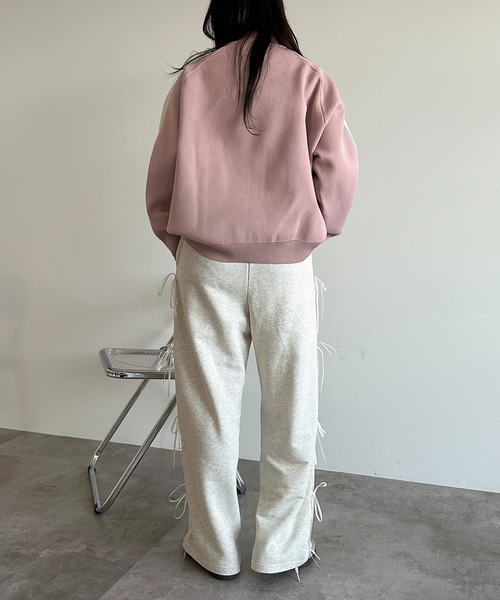 apres jour mignon(アプレジュールミニョン)の「リボンスウェットパンツ【ZOZOTOWN限定アイテム】(スウェットパンツ・レディース・ブラック/杢グレー/ナチュラル・X-LARGE/SMALL/MEDIUM)」の4枚目の写真