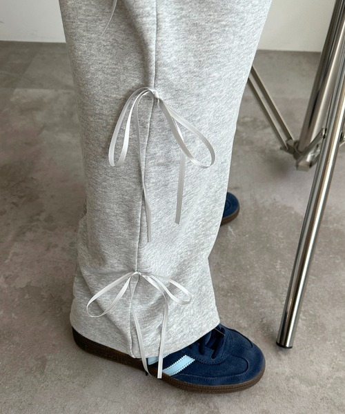 apres jour mignon(アプレジュールミニョン)の「リボンスウェットパンツ【ZOZOTOWN限定アイテム】(スウェットパンツ・レディース・ブラック/杢グレー/ナチュラル・X-LARGE/SMALL/MEDIUM)」の16枚目の写真
