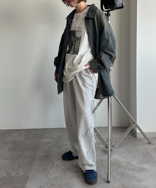 apres jour mignon(アプレジュールミニョン)の「リボンスウェットパンツ【ZOZOTOWN限定アイテム】(スウェットパンツ・レディース・ブラック/杢グレー/ナチュラル・X-LARGE/SMALL/MEDIUM)」の15枚目の写真