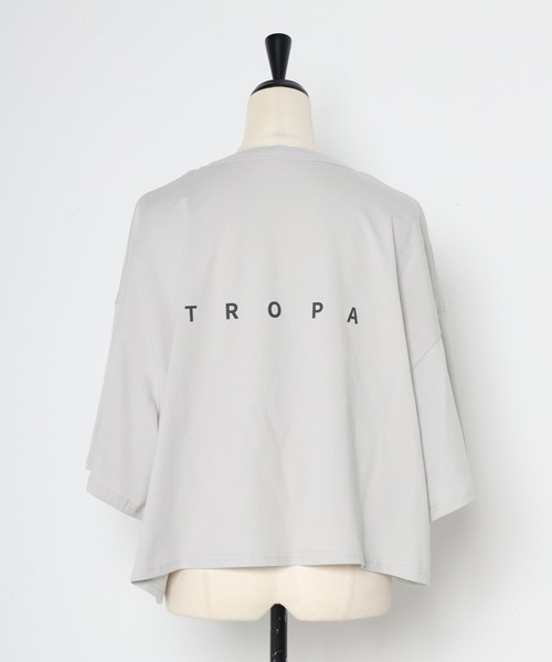 Bonjour Sagan(ボンジュールサガン)の「TROPAバックロゴハーフスリーブTシャツ(Tシャツ/カットソー・レディース・サックスブルー/アイボリー/ブラック/ライトグレー・FREE)」の6枚目の写真