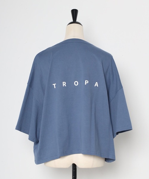 Bonjour Sagan(ボンジュールサガン)の「TROPAバックロゴハーフスリーブTシャツ(Tシャツ/カットソー・レディース・サックスブルー/アイボリー/ブラック/ライトグレー・FREE)」の7枚目の写真