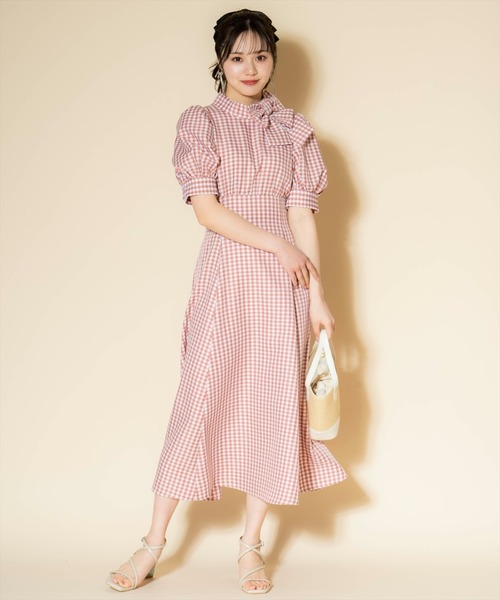 【新品級】ウィルセレクション ギンガムチェックワンピース WILLSELECTION（ウィルセレクション）の「サイドリボンギンガム