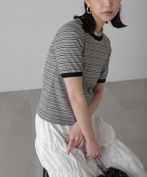 FREE'S MART（フリーズマート）の「◆ランダムボーダーカットソー（Tシャツ/カットソー・レディース・グリーン系その他5/ブラック系その他/イエロー系その他・FREE）」の5枚目の写真