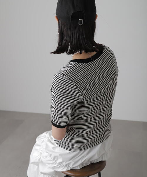 FREE'S MART（フリーズマート）の「◆ランダムボーダーカットソー（Tシャツ/カットソー・レディース・グリーン系その他5/ブラック系その他/イエロー系その他・FREE）」の10枚目の写真