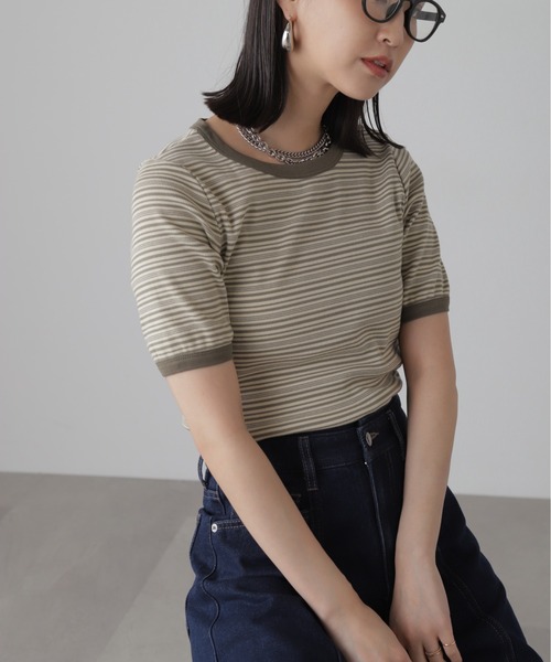 FREE'S MART（フリーズマート）の「◆ランダムボーダーカットソー（Tシャツ/カットソー・レディース・グリーン系その他5/ブラック系その他/イエロー系その他・FREE）」の3枚目の写真