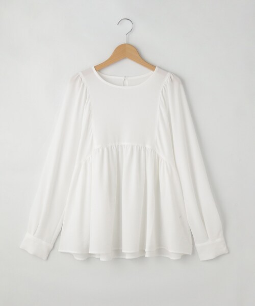 &Bridge(アンドブリッジ)の「qout シャリ感切り替えプルオーバー(Tシャツ/カットソー・レディース・グレー/グレー系その他/ホワイト系・02)」の2枚目の写真